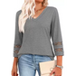 💥Last Day Special Sale 50% OFF💝2025 New Womens 3/4 Length Sleeve Tops Trendy V Neck T Shirts