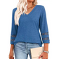 💥Last Day Special Sale 50% OFF💝2025 New Womens 3/4 Length Sleeve Tops Trendy V Neck T Shirts