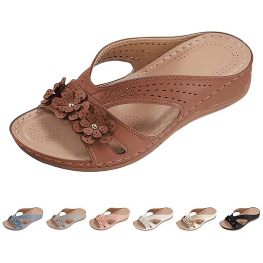 Women's Flower Leather Sandal