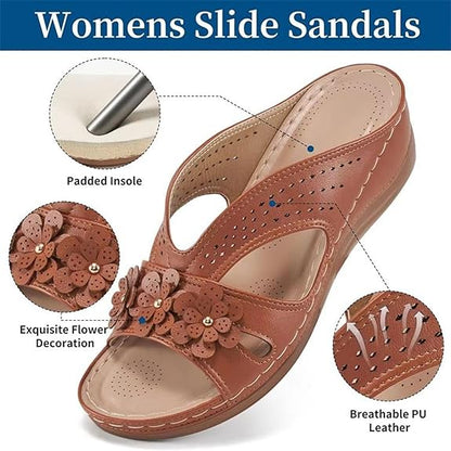 Women's Flower Leather Sandal