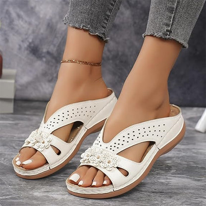 Women's Flower Leather Sandal
