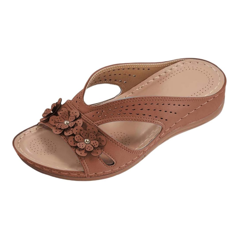 Women's Flower Leather Sandal