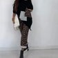 Loose Fit Top & Pants with Leopard Print
