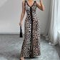Women's Leopard Print V-Neck Dress