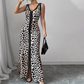 Women's Leopard Print V-Neck Dress