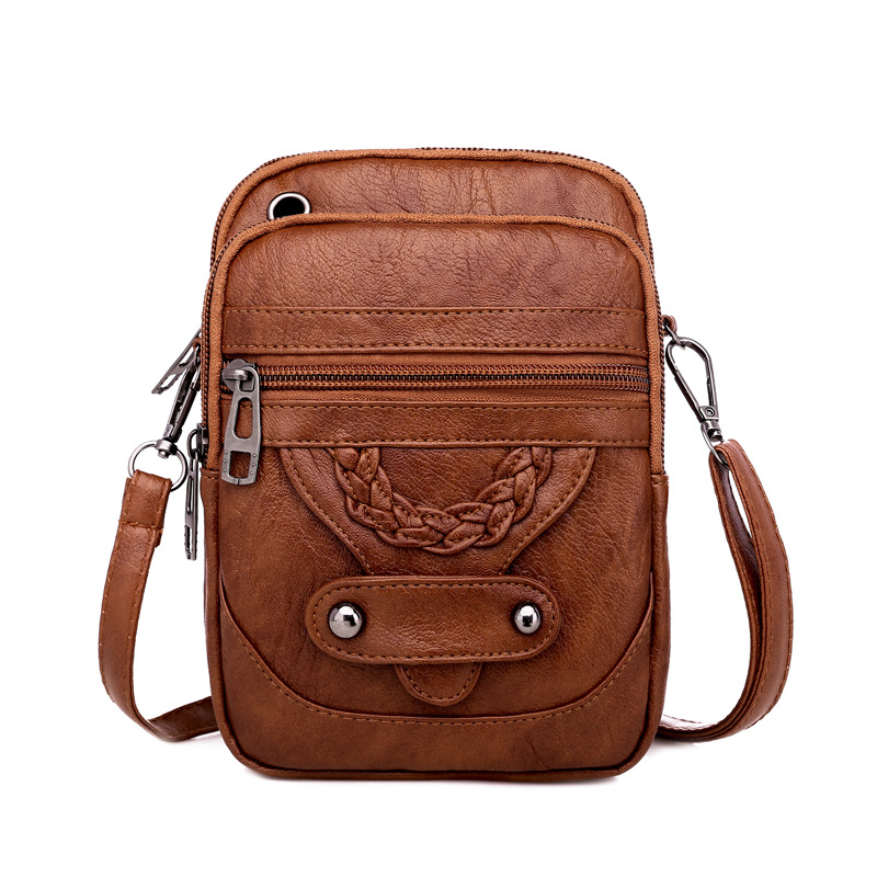 Vintage Soft PU Leather Mini Crossbody Bag