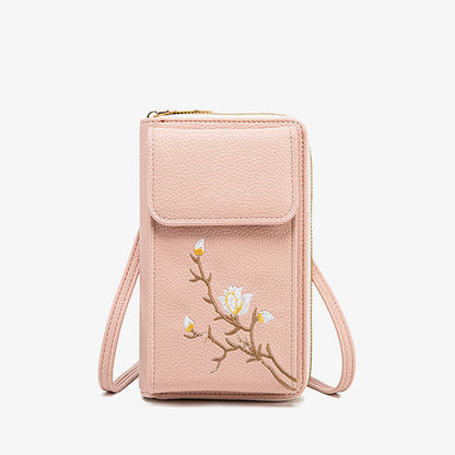 Embroidery Floral Mini Retro Crossbody Bag