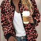 Women's Leopard Print Zip Up Jacket