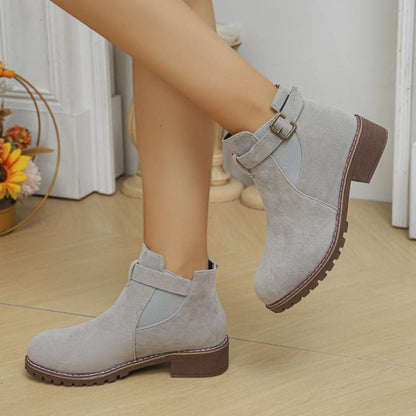 🎁 Hot Sale 49% OFF 🔥Women's Solid Elastic Low Heel Ankle Boots