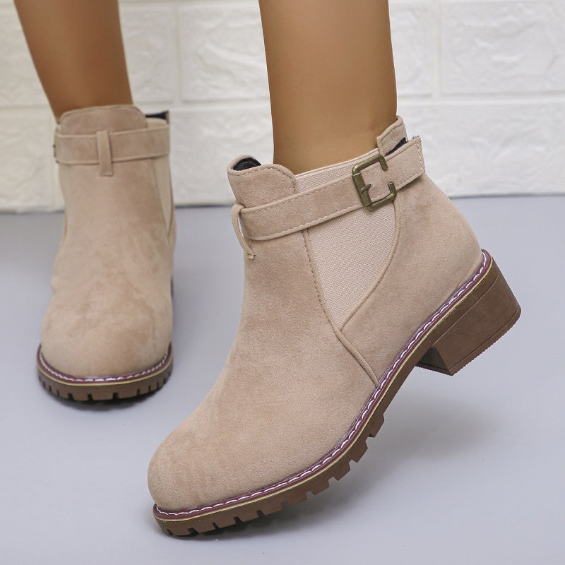 🎁 Hot Sale 49% OFF 🔥Women's Solid Elastic Low Heel Ankle Boots