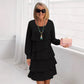 Women's Layered Ruffle Long Sleeve Dress