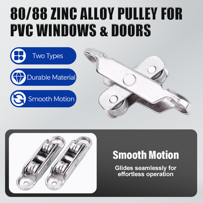 🎅 Hot Sale 50% OFF 🔥80/88 Zinc Alloy Pulley for PVC Windows & Doors