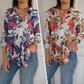 Elegant Plants Print Button-up Shirt