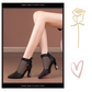 Stylish Block Heel Rhinestone Mesh Ankle Boots