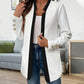 Women's Stylish Color Blocking Open Front Coat