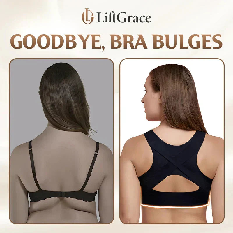 📢📢70 %  OFF !! ⏰Front Closure Cross-Back Wireless Posture Bra