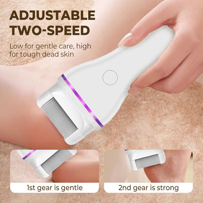 2-Speed Cordless Electric Callus Remover with 2 Replacement Heads