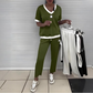 Women's Casual V-Neck Top and Pants Set
