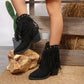 Women's Rivet-Detail Tassel Ankle Boots