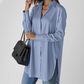 Women’s Loose Fit Button-down Long Sleeve Shirt