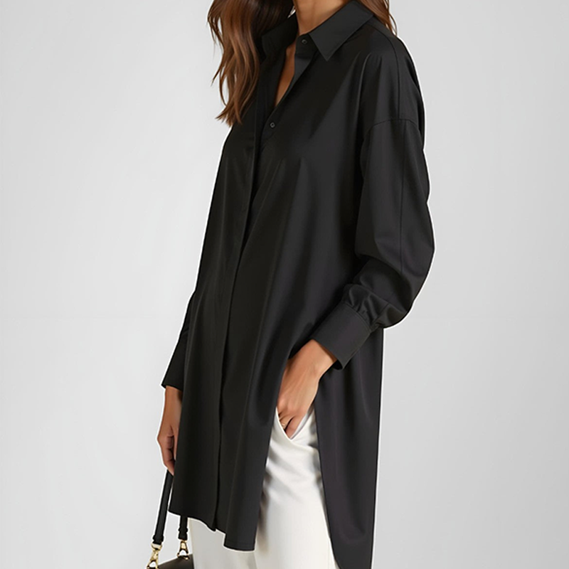 Women’s Loose Fit Button-down Long Sleeve Shirt