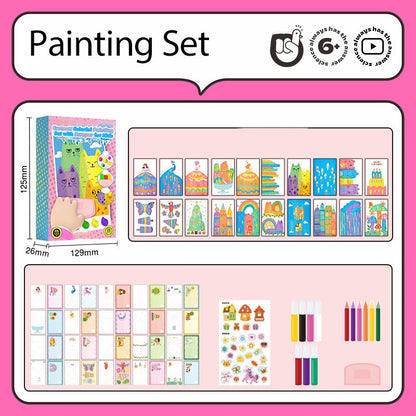 💥HOT SALE 50% OFF💥Cartoon Colorful Painting Set with Scraper for Kids