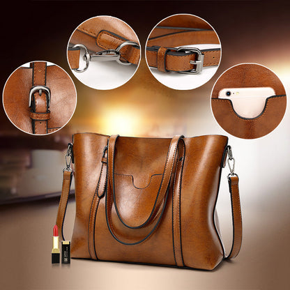 [Best Gift For Her] High-End Women's Retro Style Versatile Crossbody Leather Bag