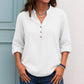 Women's Casual V-Neck Button Top