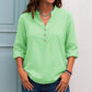 Women's Casual V-Neck Button Top