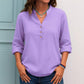 Women's Casual V-Neck Button Top