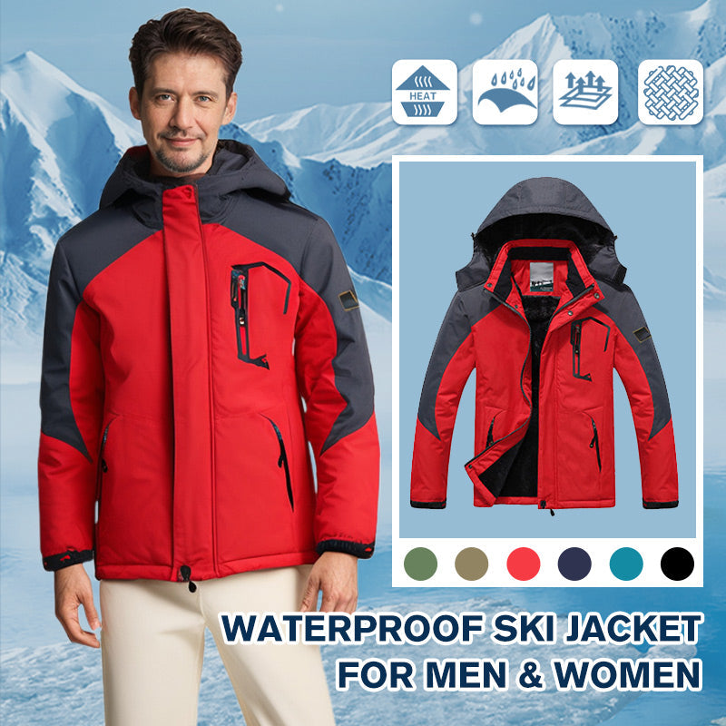 Unisex Waterproof Ski Jacket - Slim & Relaxed Fit Options, Multi Pockets