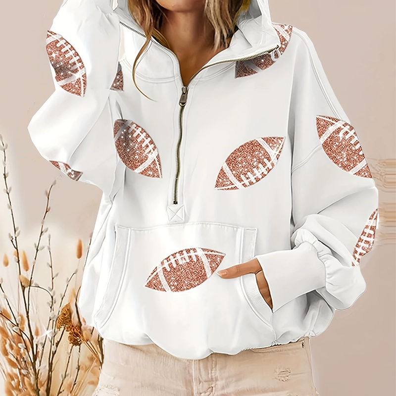 Women's Fashion Sequin Long Sleeve Hoodies