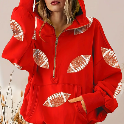 Women's Fashion Sequin Long Sleeve Hoodies