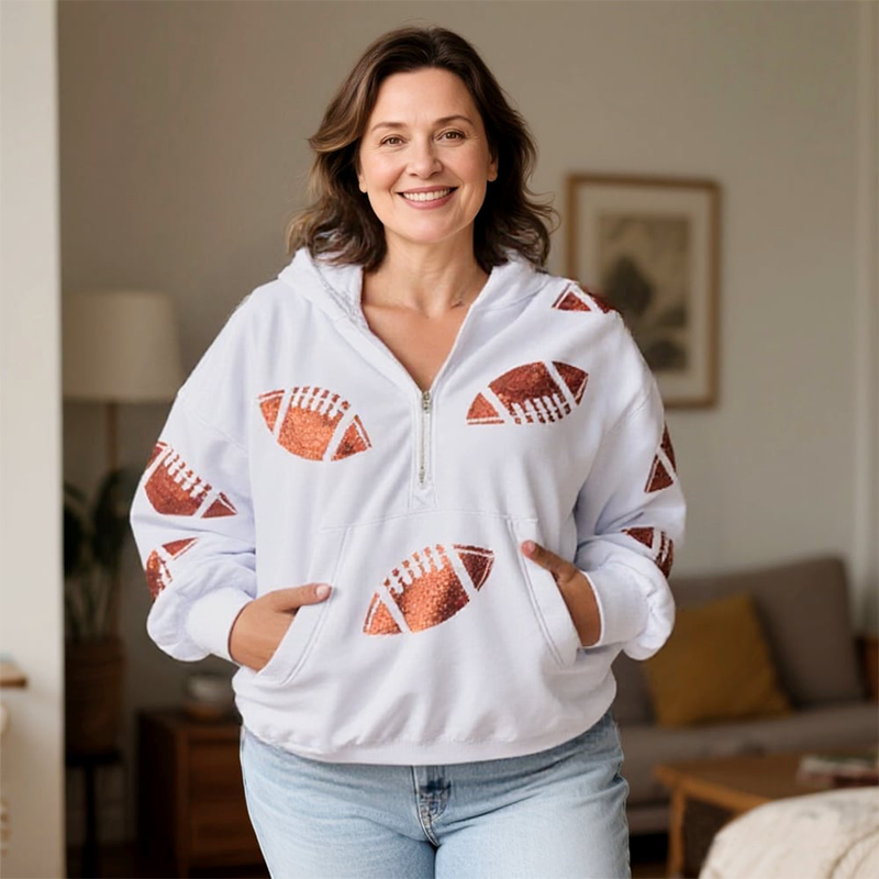 Women's Fashion Sequin Long Sleeve Hoodies