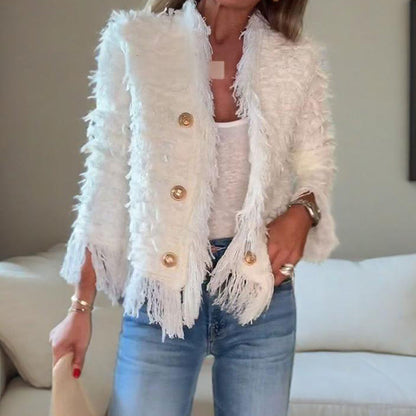 💜49% OFF 💜 Women’s Fashion Button Tassel Short Coat