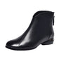 Women's Fleece-Lined PU Leather Short Boots