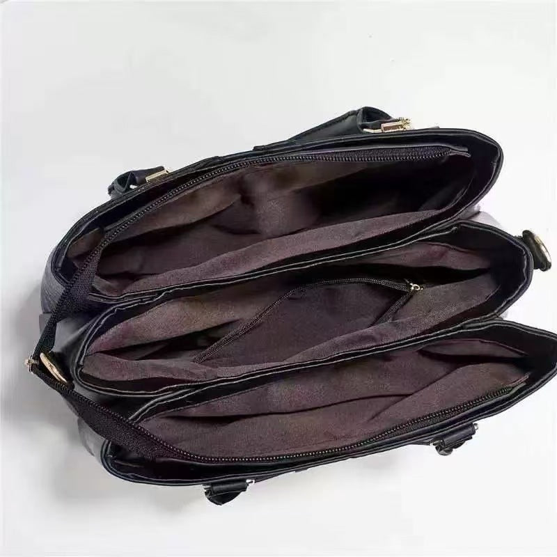 Elegant Patchwork Bag - Multi-Layer Design