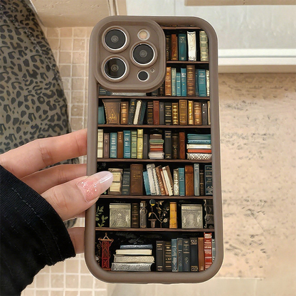 🔥2026 NEW ARRIVAL📚📱Cartoon Bookshelf Pattern TPU Phone Case