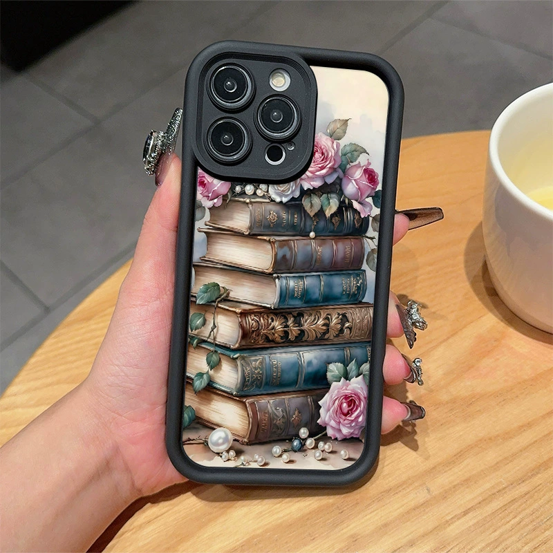🔥2026 NEW ARRIVAL📚📱Cartoon Bookshelf Pattern TPU Phone Case
