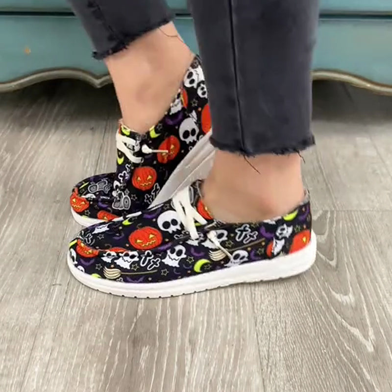 Women's Halloween Funny Print Shoes