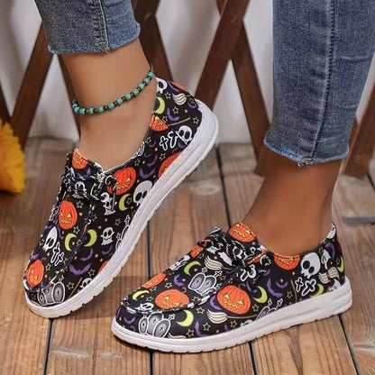 Women's Halloween Funny Print Shoes