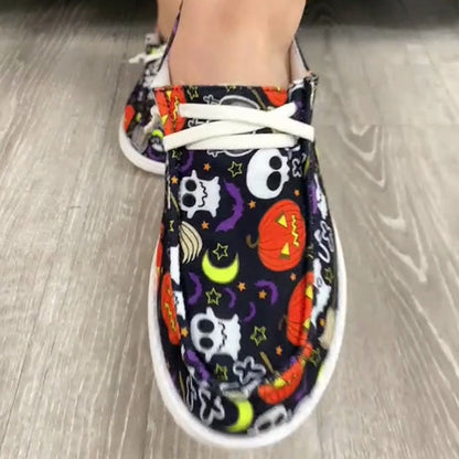 Women's Halloween Funny Print Shoes