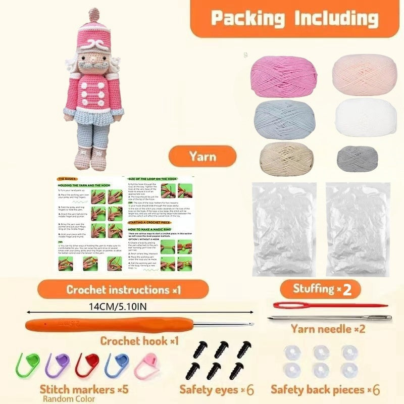 Christmas Nutcracker Doll DIY Crochet Knitting Kit