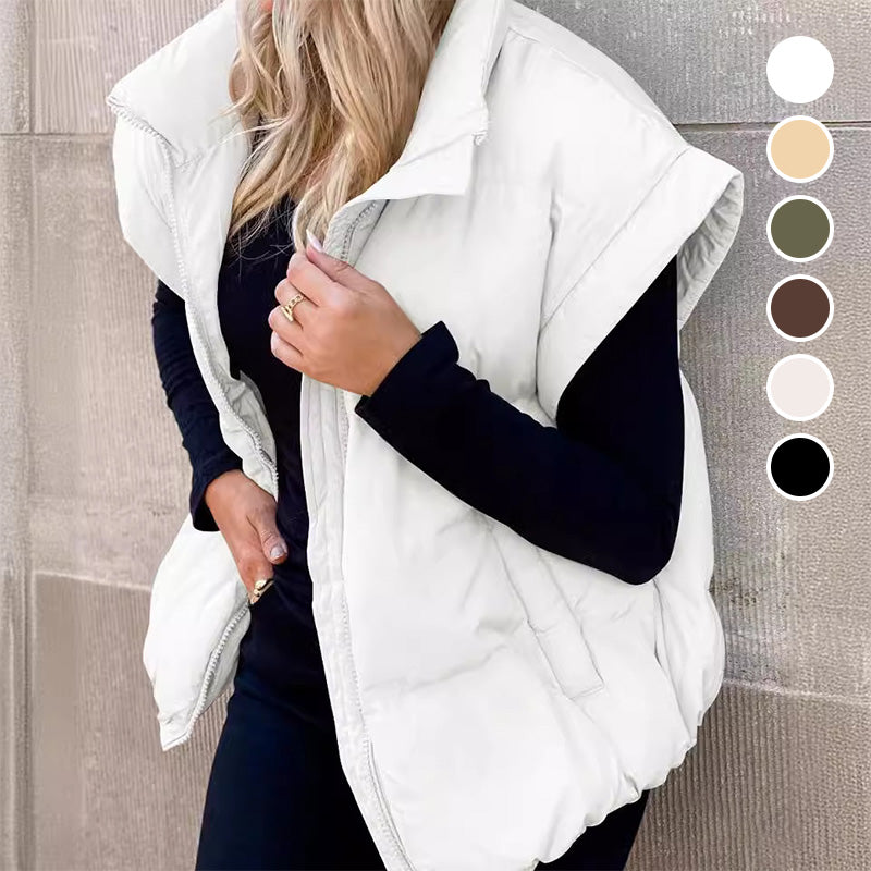 Women's Thick Warm Solid Color Vest
