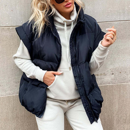 Women's Thick Warm Solid Color Vest