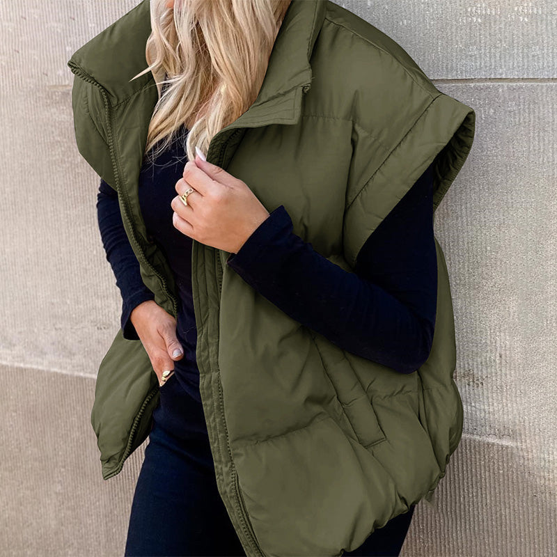 Women's Thick Warm Solid Color Vest