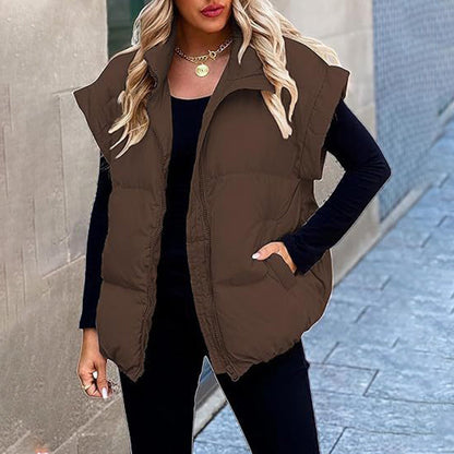Women's Thick Warm Solid Color Vest