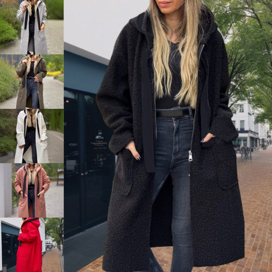 ❄️Winter Specials❄️ Women's Trendy Zip-Up Hooded Coat with Pockets
