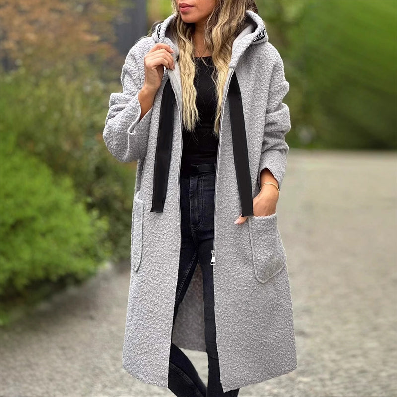 ❄️Winter Specials❄️ Women's Trendy Zip-Up Hooded Coat with Pockets