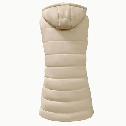 Women’s Zip-Up Long Puffer Vest